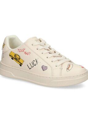 Coach High Line Leather Lace Up Scribble NYC Sneaker